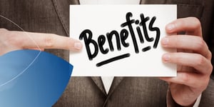 finger pointing at benefits 