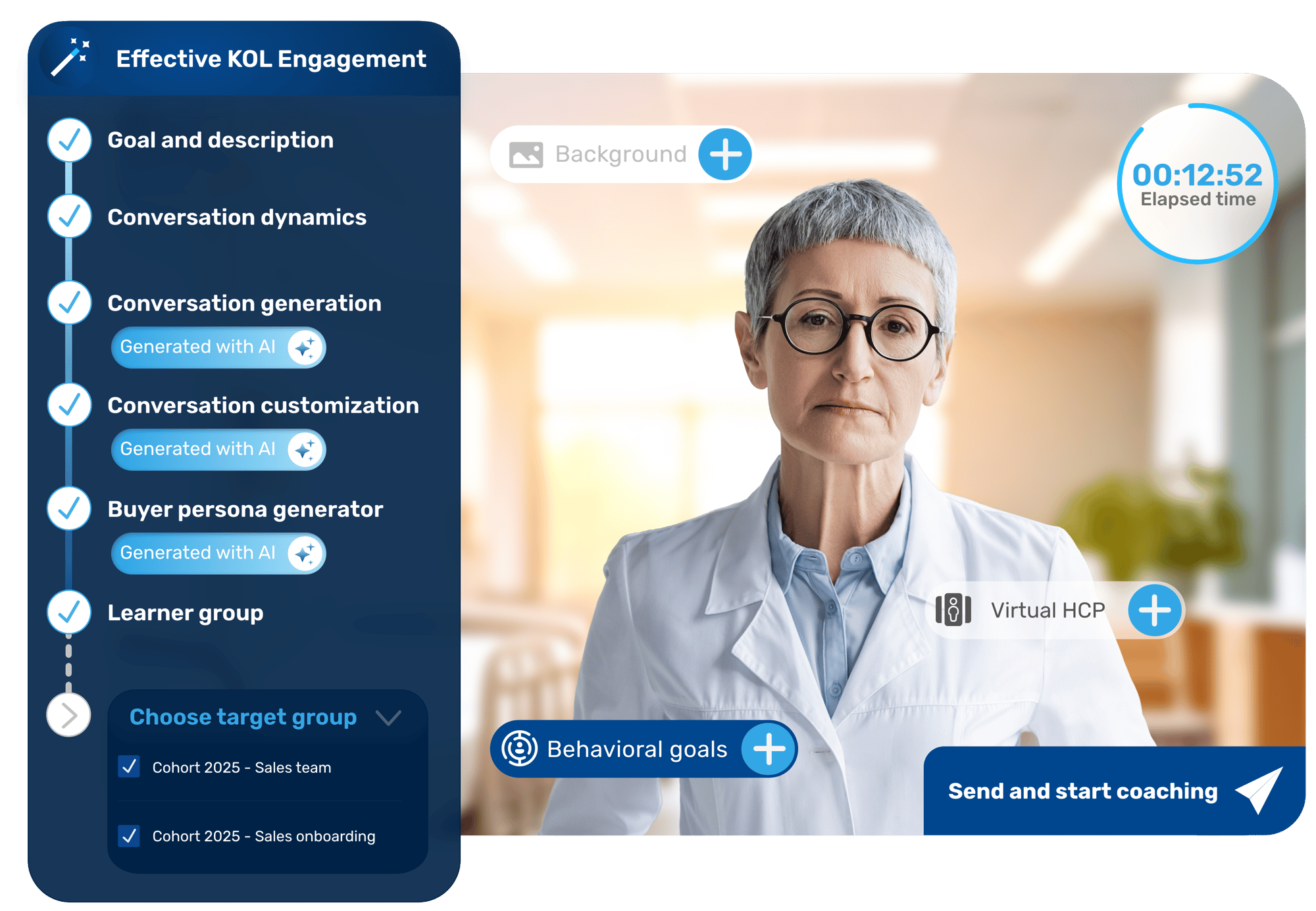 Coaching generator with virtual client