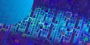 silicon chip with blue overlay