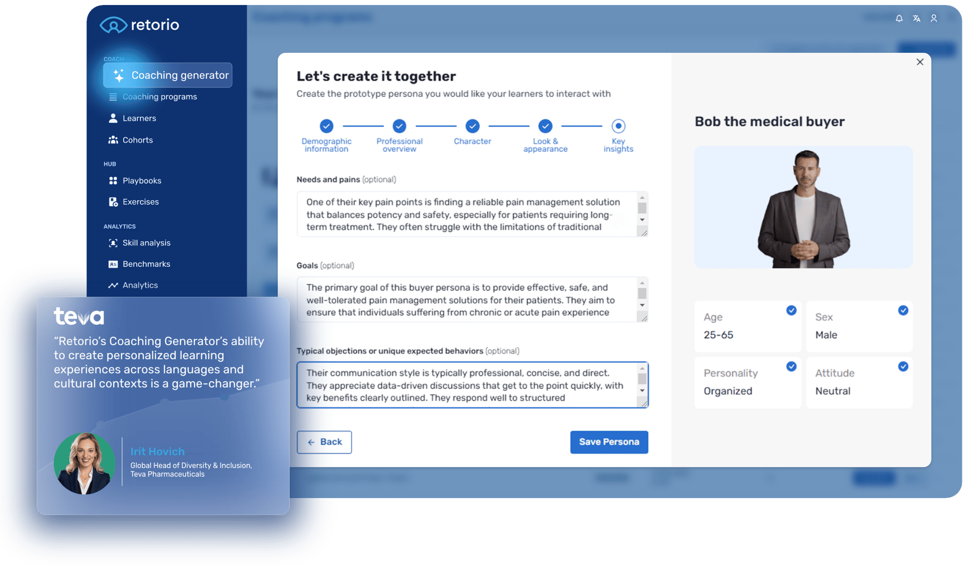 Retorio - Upgraded Coaching Generator Dashboard