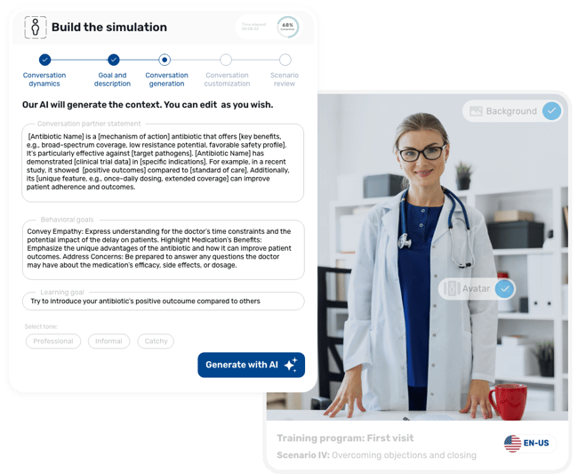 Retorio AI Coaching Pharma training use case