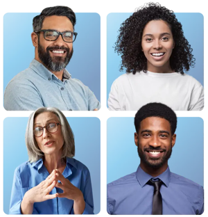 4 Shows mit Menschen unterschiedlichen Alters und Geschlechts demokratisieren Coaching