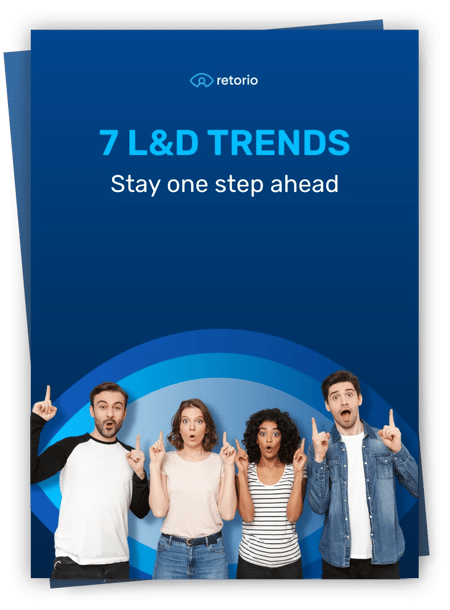 RETORIO's 7 learning and development trends book cover