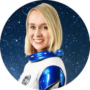 Aline herth on space suit