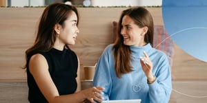 A prospect and sales rep negotiating together