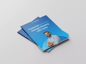 A e-book on the top of a platform about  7 Essential ai changes L&D