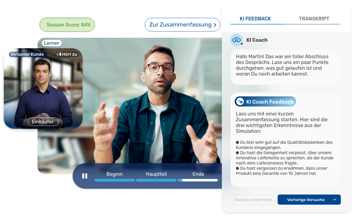 Retorio KI-Coaching Plattform für dialogorientiertes KI Feedback Retorio KI-Coaching Plattform für dialogorientiertes KI Feedback